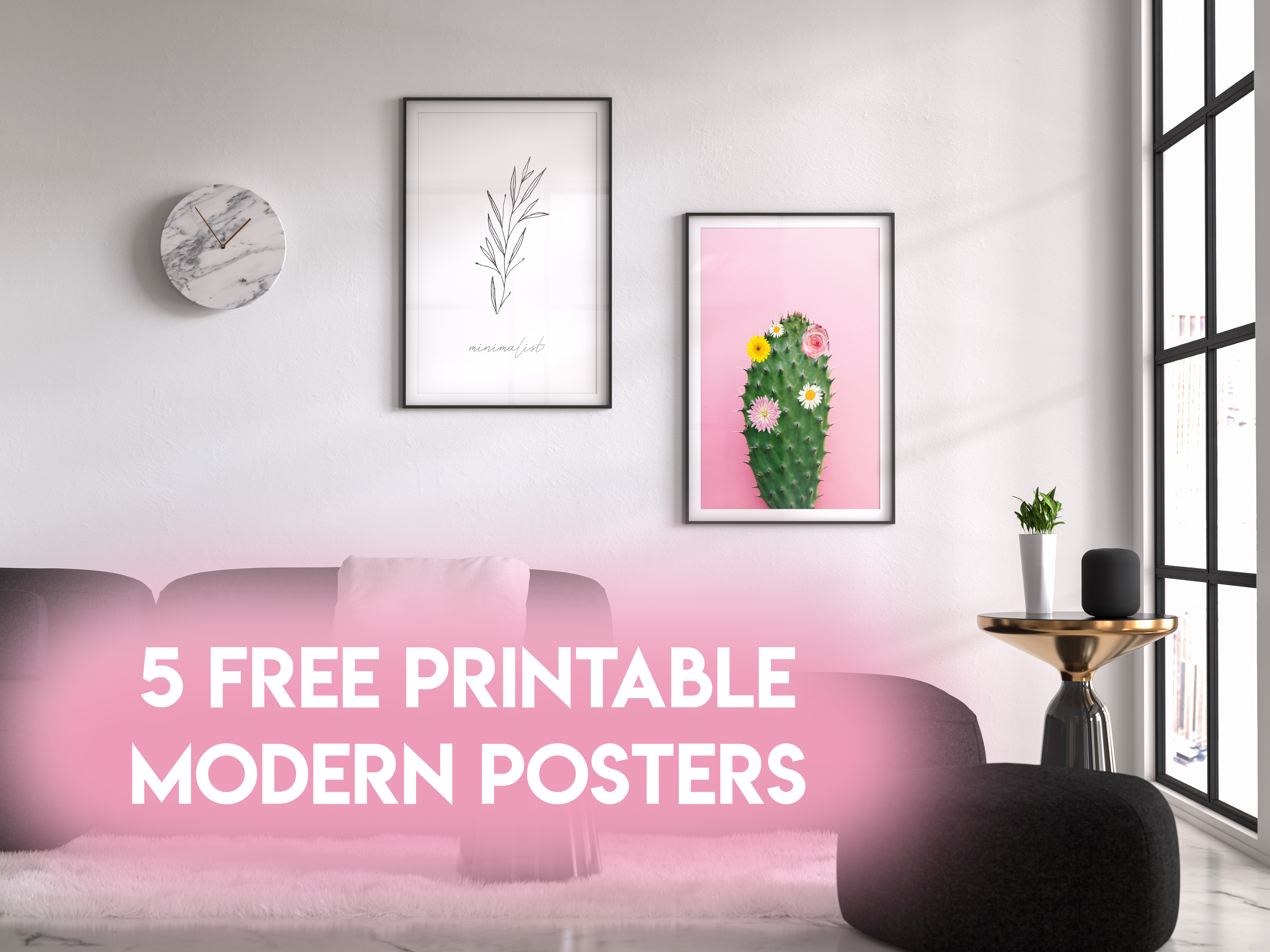 5 free printable posters – modern scandinavian style decor